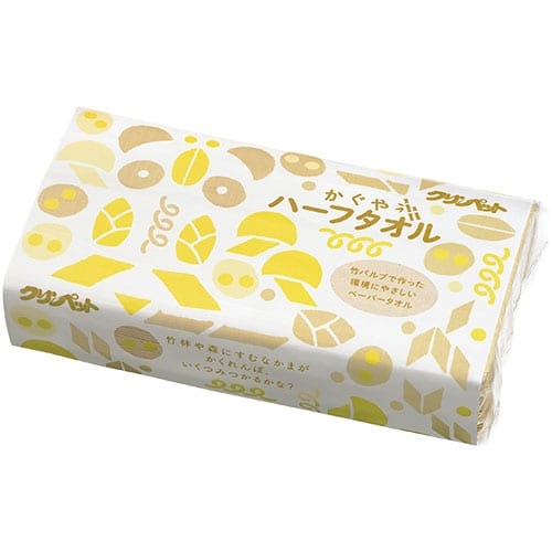 クリンペット・ジャパン ハーフタオルかぐや 36012 40個/パック（ご注文単位1パック）【直送品】