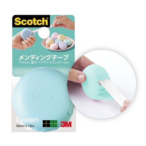 スリーエム ジャパン メンディングテープ マカロン型 グリーン（ご注文単位1個）【直送品】