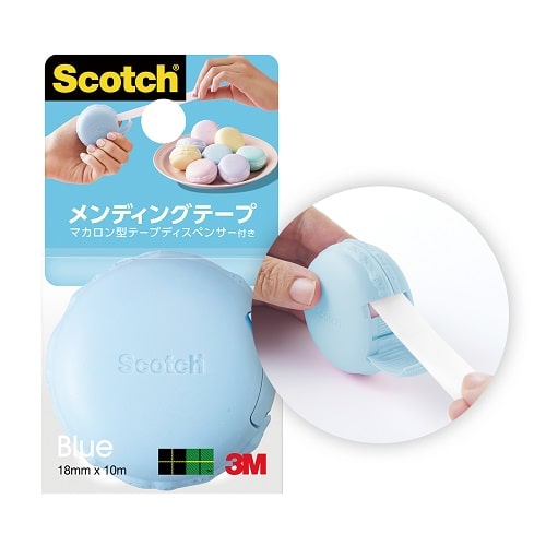 スリーエム ジャパン メンディングテープ マカロン型 ブルー（ご注文単位1個）【直送品】