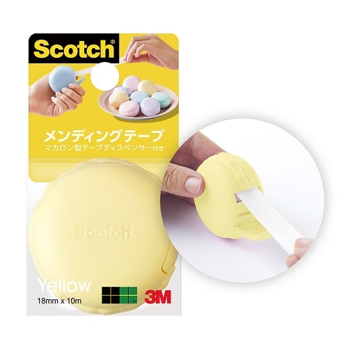 スリーエム ジャパン メンディングテープ マカロン型 イエロー（ご注文単位1個）【直送品】