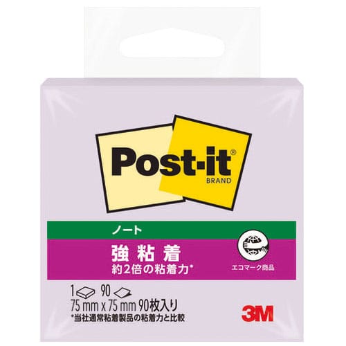 スリーエム ジャパン Post-it強粘着75×75mm 654SS-OF 薄紫 1パッド/個（ご注文単位1個）【直送品】