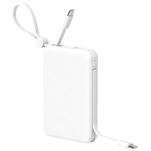 HIDISC 一体型PD20Wモバイルバッテリー10000mAh 白（ご注文単位1個）【直送品】