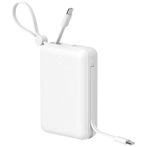 HIDISC 一体型PD20Wモバイルバッテリー20000mAh 白（ご注文単位1個）【直送品】