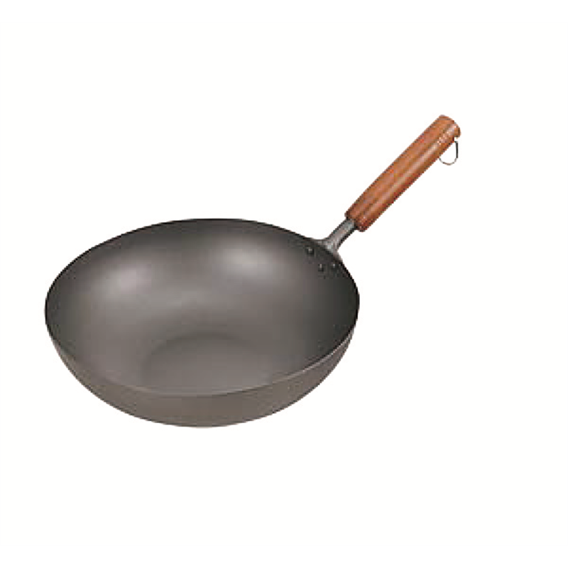 HS 純チタン木柄いため鍋 26cm 1個（ご注文単位1個）【直送品】