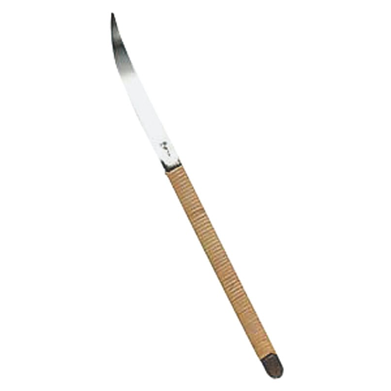 料理細工小刀 籐巻 深曲刃 右用 1個（ご注文単位1個）【直送品】