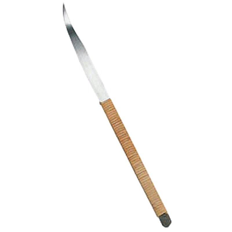 料理細工小刀 籐巻 深曲刃 左用 1個（ご注文単位1個）【直送品】