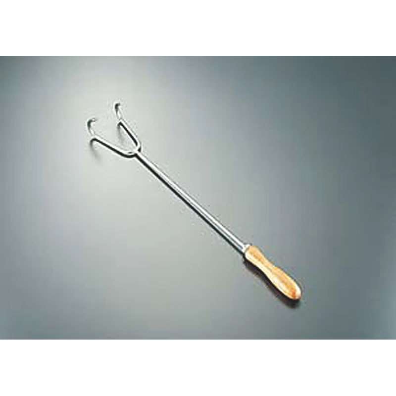 木柄ロングフック 2本爪 1個（ご注文単位1個）【直送品】
