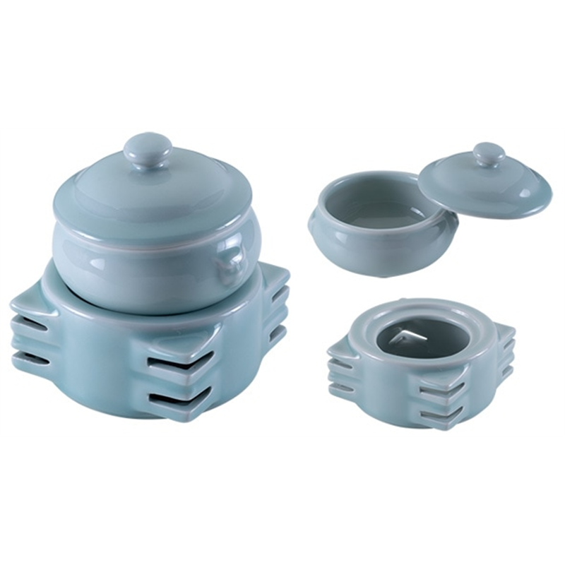 青磁虎佛跳壇･炉セット 1個（ご注文単位1個）【直送品】