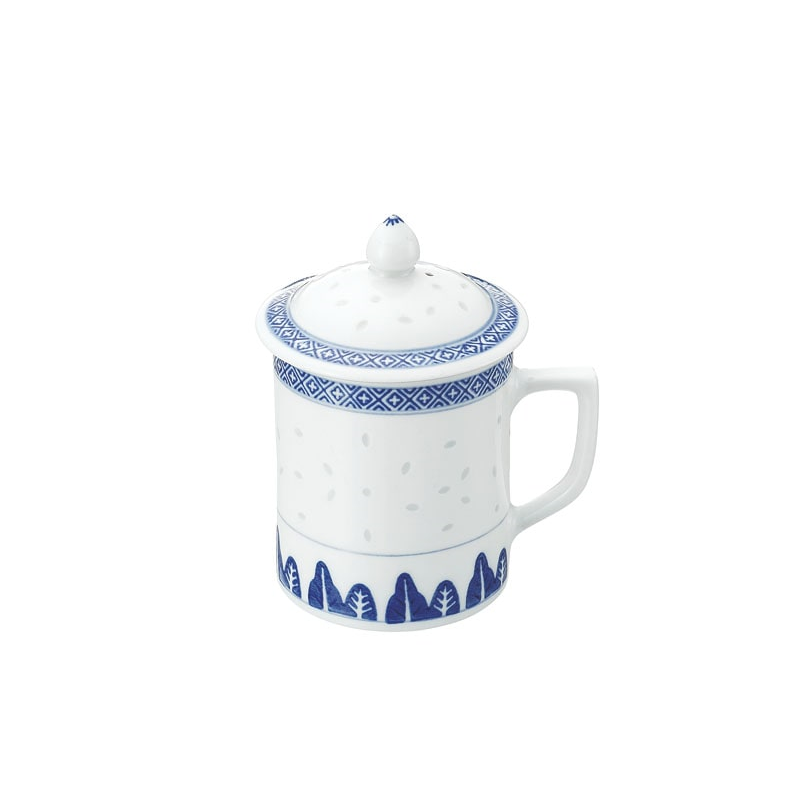 ホタル陶器 蓋付茶碗 5 1/2インチ 1個（ご注文単位1個）【直送品】