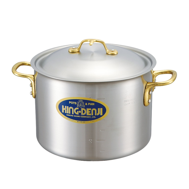 キングデンジ 半寸胴鍋 27cm(10.0L) 1個(ご注文単位1個)【直送品】