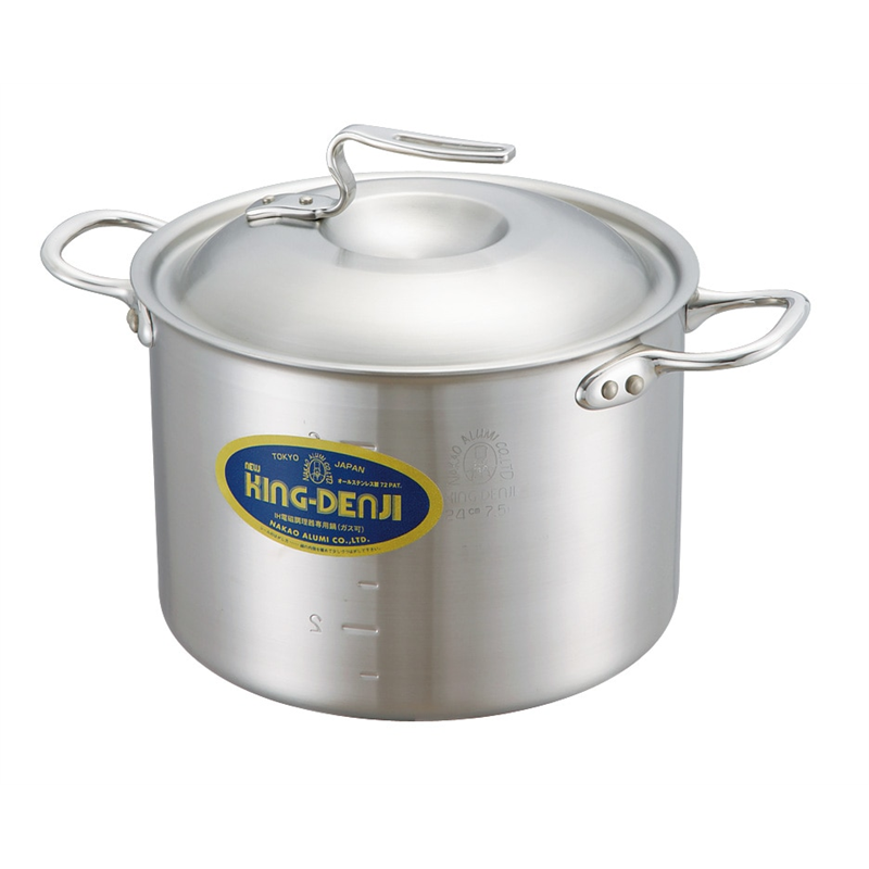 ニューキングデンジ 半寸胴鍋 21cm(5.0L) 1個（ご注文単位1個）【直送品】