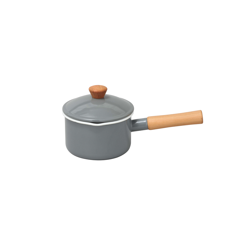 野田琺瑯 CL-14NGR クルール ソースパン グレー 1個（ご注文単位1個）【直送品】