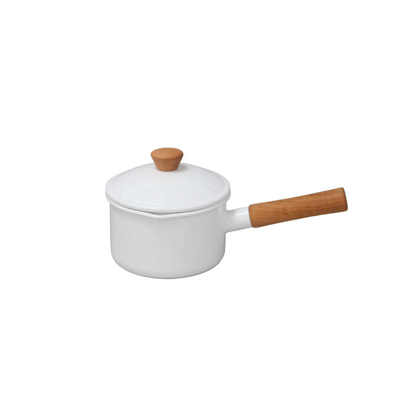 野田琺瑯 CL-14NW クルール ソースパン ホワイト 1個（ご注文単位1個）【直送品】