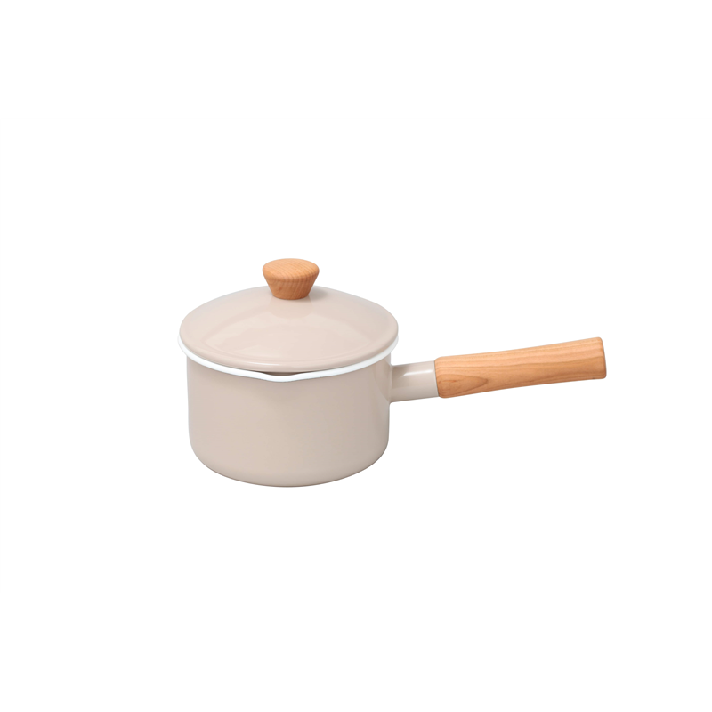 野田琺瑯 CL-14NBE クルール ソースパン ベージュ 1個（ご注文単位1個）【直送品】