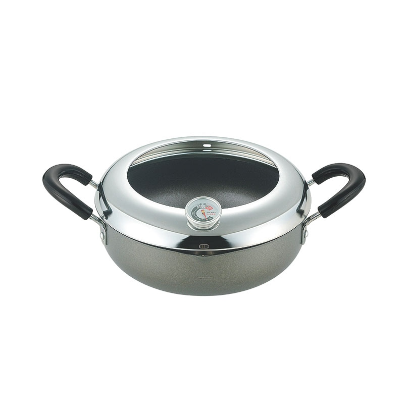 縁(えにし)温度計付天ぷら鍋 24cm EN-T24W 1個（ご注文単位1個）【直送品】