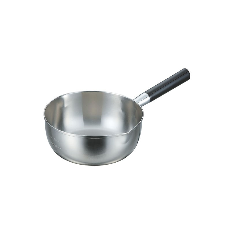 プロ仕様 三層鋼 雪平鍋(目盛付) 20cm YK-253 1個(ご注文単位1個)【直送品】