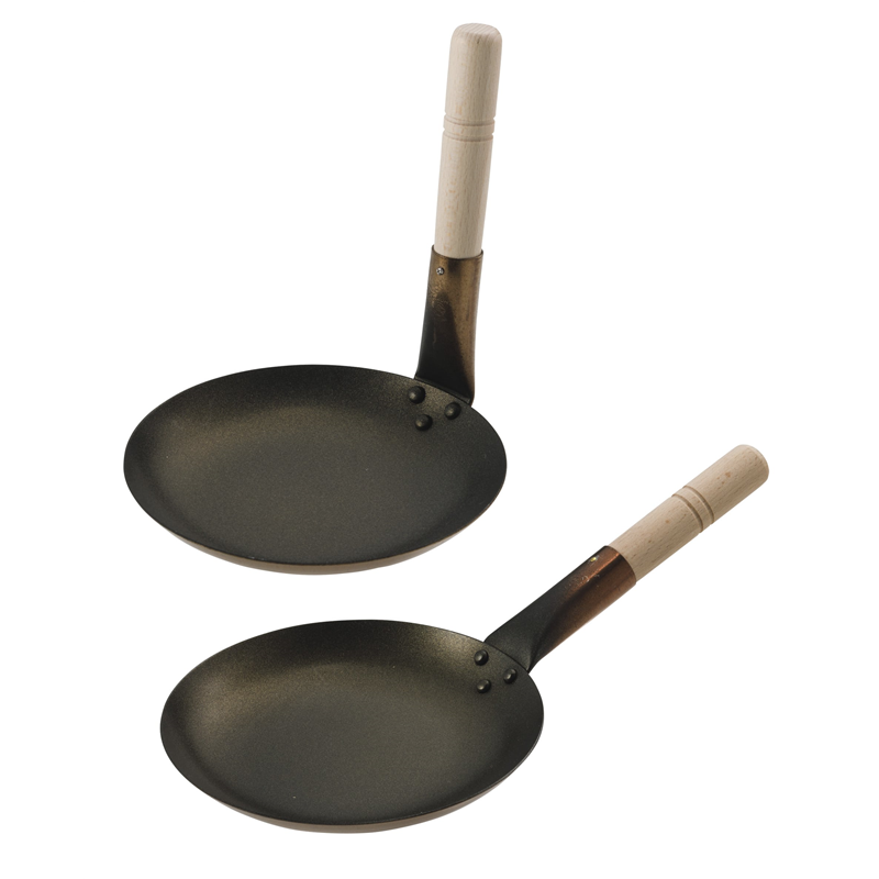 020075KD 18-0フッ素樹脂親子鍋 白木柄 ヨコ型 1個(ご注文単位1個)【直送品】