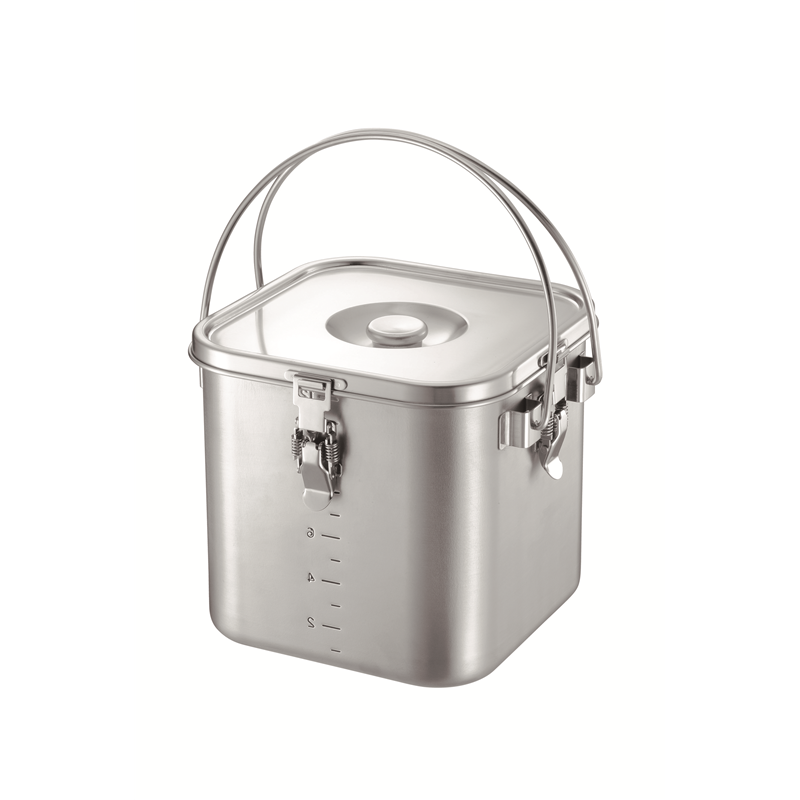 KO 19-0電磁調理器対応角型給食缶(目盛付) 20cm 7.0L 1個（ご注文単位1個）【直送品】