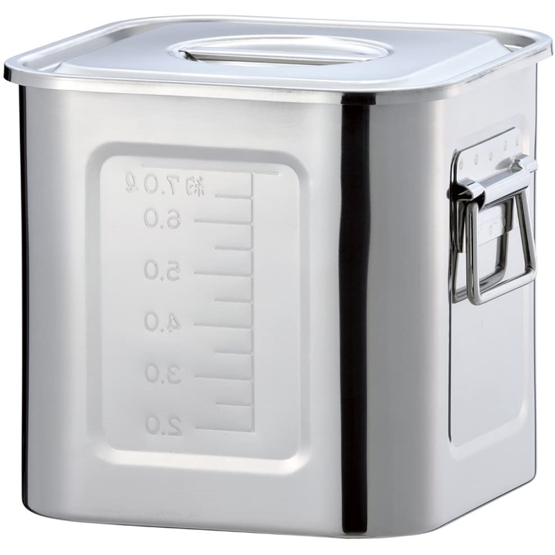 AG 18-8目盛付角キッチンポット 28.5cm(22.0L) 1個（ご注文単位1個）【直送品】