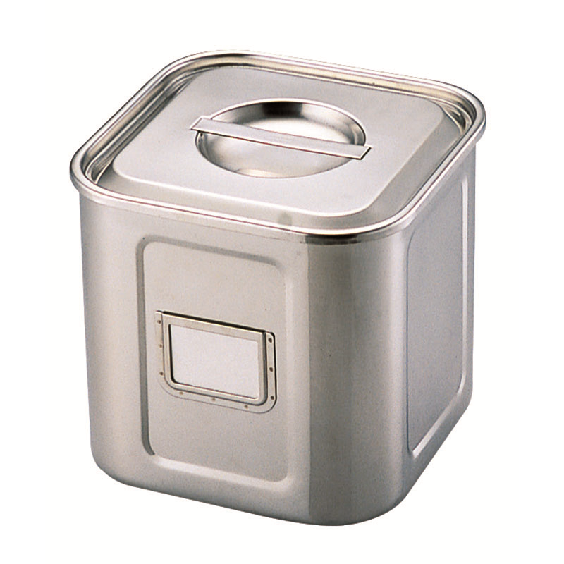 UK 名札付 角 深型キッチンポット 16.5cm 1個(ご注文単位1個)【直送品】