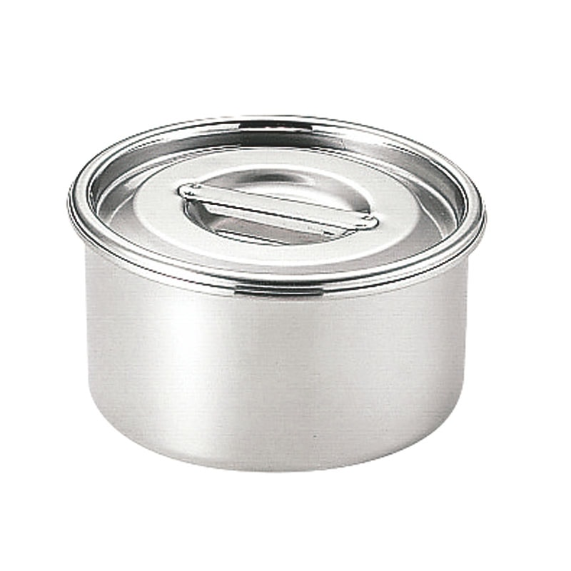 UK 丸 浅型キッチンポット10cm(0.45L)ツマミ付 1個（ご注文単位1個）【直送品】