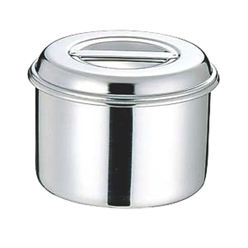 CLO 18-8浅型キッチンポット10cm(0.5L)手無 1個（ご注文単位1個）【直送品】