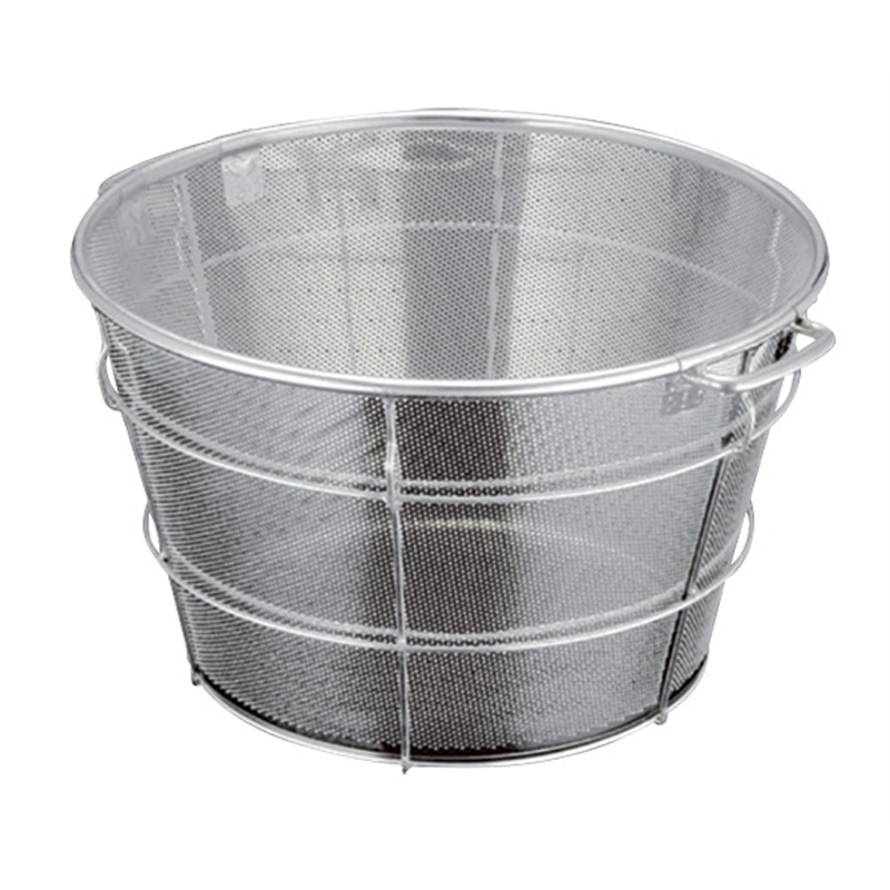 BK 18-8パンチング遠心脱水ざる 45cm 穴径φ5mm 把手B 1個（ご注文単位1個）【直送品】