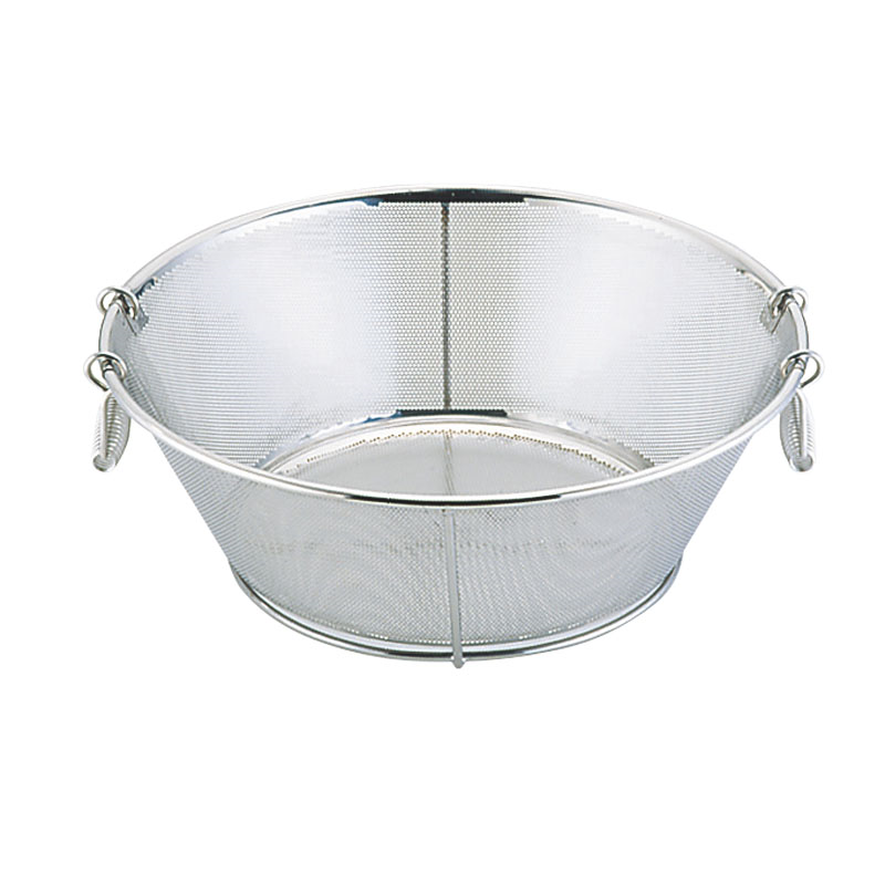 UK パンチング平底揚ザル補強付 51cm 穴2.2mm 1個（ご注文単位1個）【直送品】