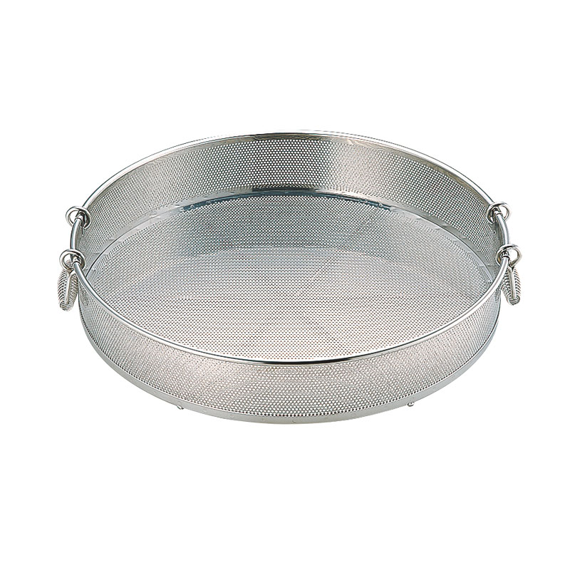 UK 18-8 パンチング蒸しザル(手付) 60cm 1個（ご注文単位1個）【直送品】