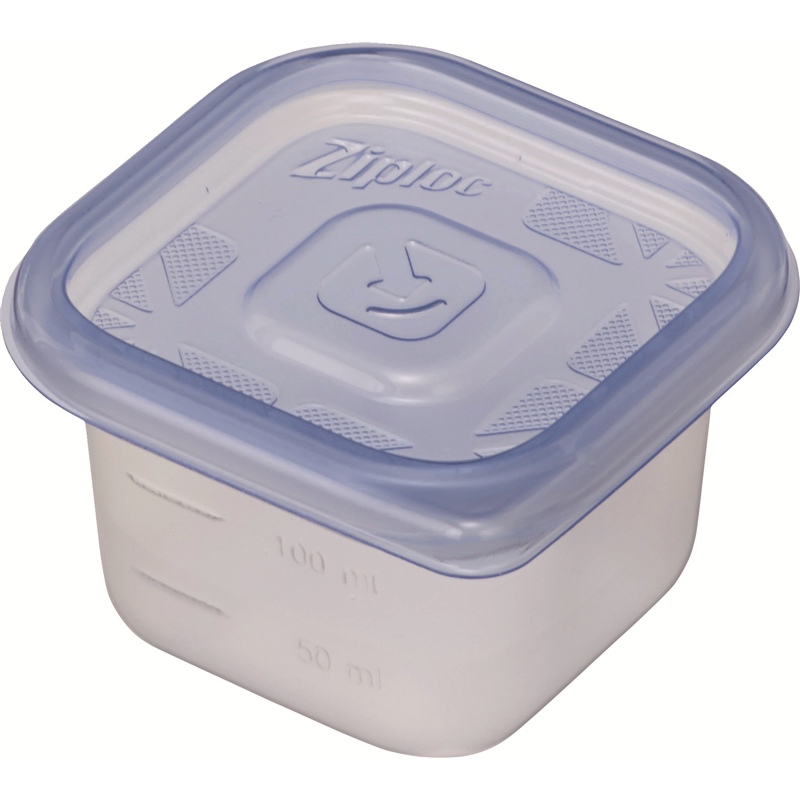 ジップロックコンテナー 正方形 130ml 4個入 1個（ご注文単位1個）【直送品】