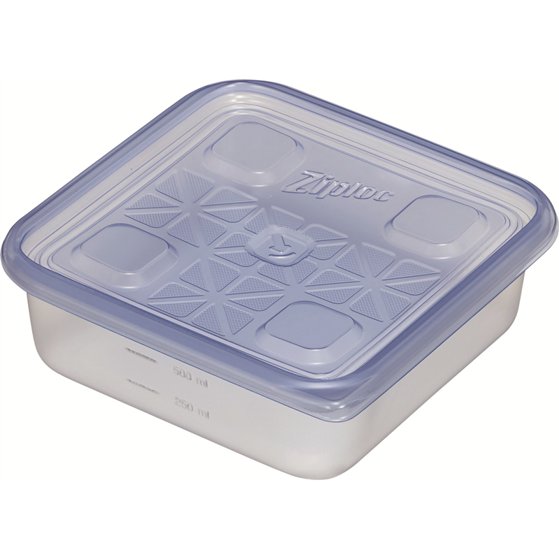 ジップロックコンテナー 正方形 700ml 2個入 1個（ご注文単位1個）【直送品】