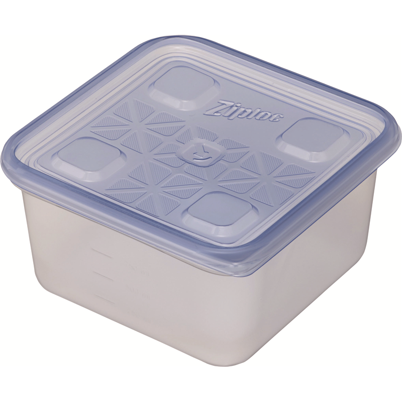 ジップロックコンテナー 正方形 1100ml 2個入 1個（ご注文単位1個）【直送品】