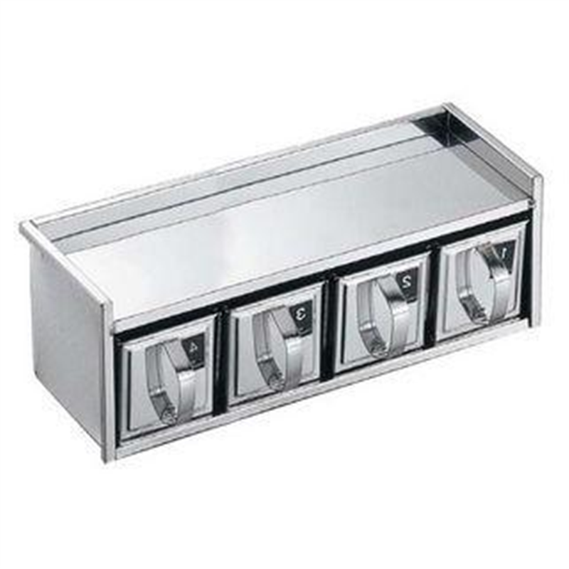 18-8引出式ヤクミ入 1段4ヶ入 1個（ご注文単位1個）【直送品】