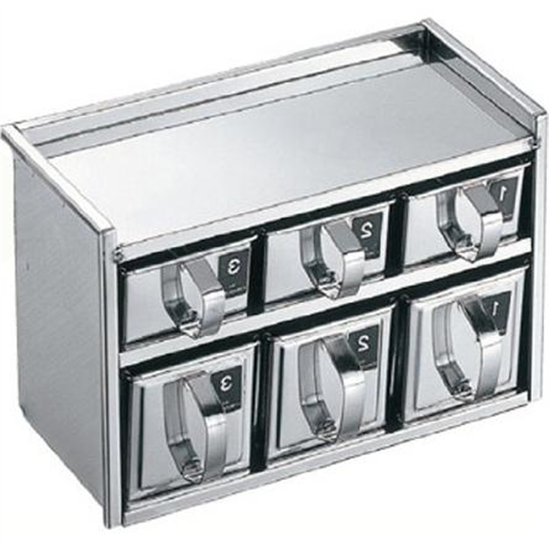 18-8引出式ヤクミ入 2段6ヶ入 1個（ご注文単位1個）【直送品】