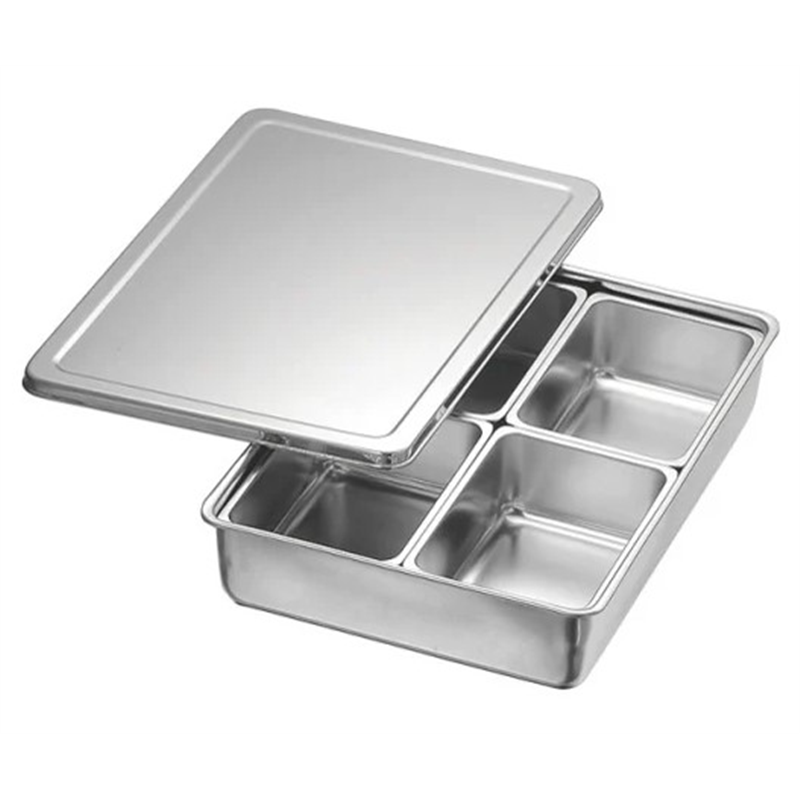 KO 18-8調味料入バット田型4ッ組(舟形中子付) 1個(ご注文単位1個)【直送品】