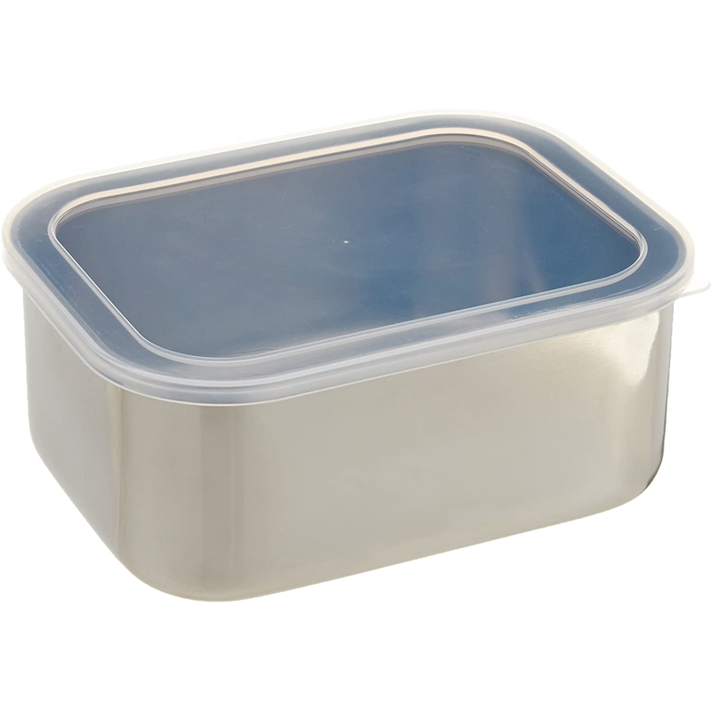 18-8角フリージングボール 中 (PE蓋付) 1個（ご注文単位1個）【直送品】