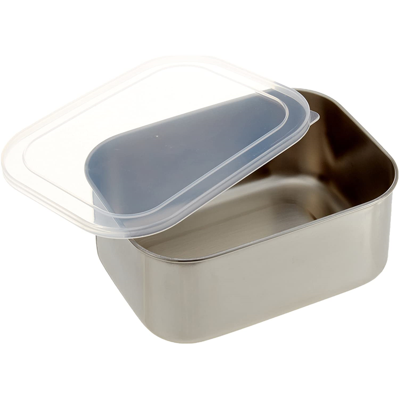 18-8角フリージングボール深型 小 (PE蓋付) 1個（ご注文単位1個）【直送品】