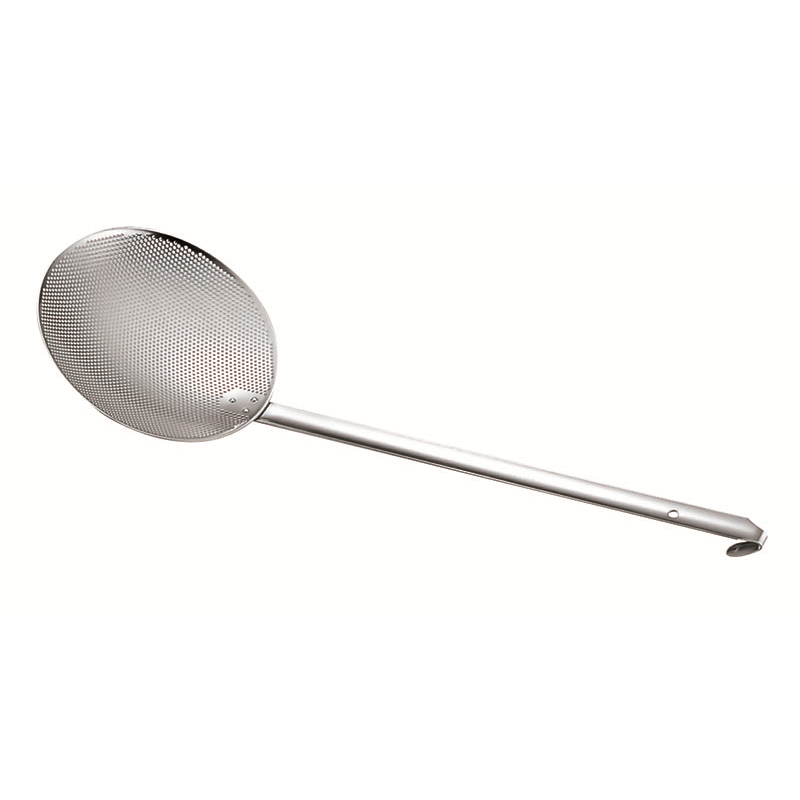 UK18-8パンチング 丸かす揚げ 板ハンドル 17cm 1個（ご注文単位1個）【直送品】