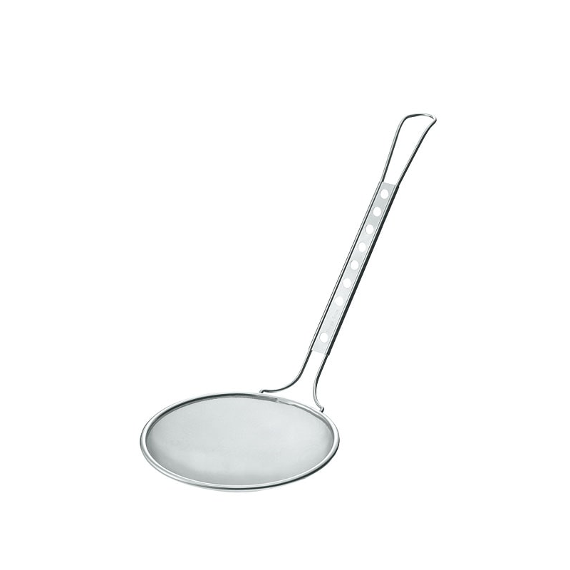 18-8スリースノー丸カス揚(フラットハンドル)荒目18cm 1個（ご注文単位1個）【直送品】