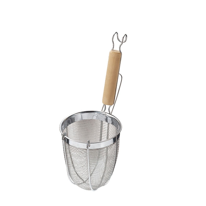 TS 18-8木柄うどんてぼ丸底 (30114丸木柄) 1個（ご注文単位1個）【直送品】