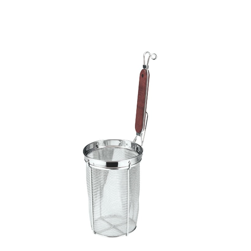 孔雀 18-8木柄深型うどんてぼ 平底 1個（ご注文単位1個）【直送品】