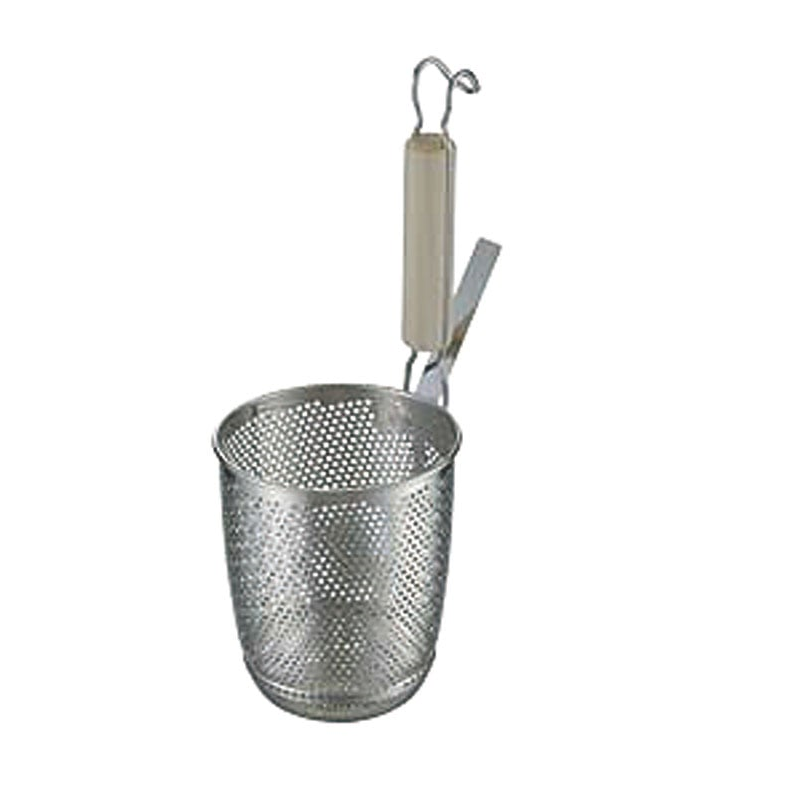 UK 18-8パンチング木柄丸底うどんてぼ S 1個（ご注文単位1個）【直送品】