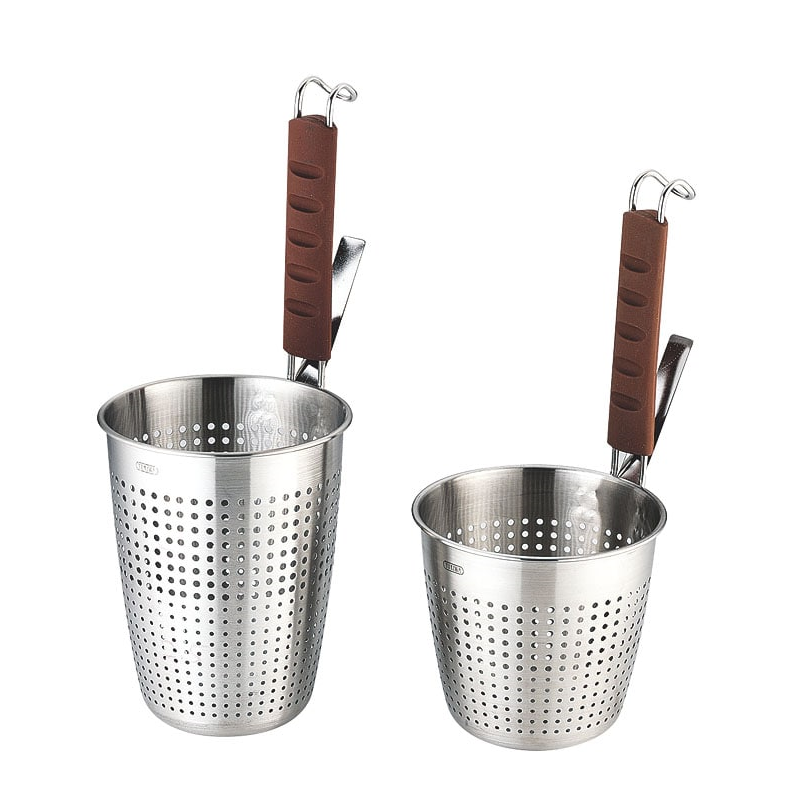 UK18-8パンチング てぼ(シリコンハンドル) L 1個（ご注文単位1個）【直送品】