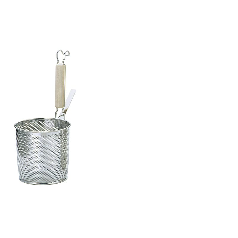 UK18-8パンチング 木柄底平煮ざる M 1個（ご注文単位1個）【直送品】