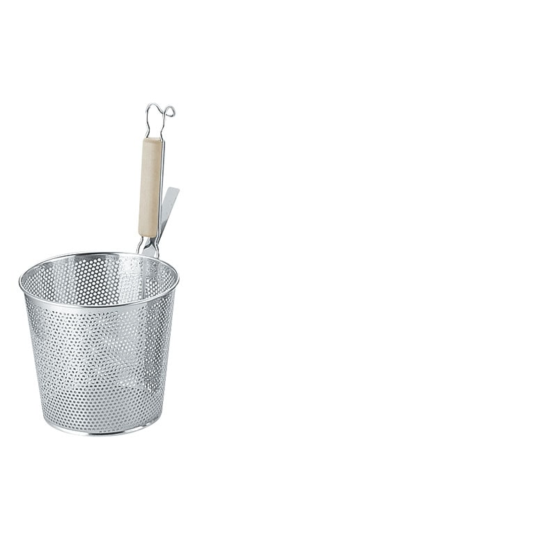 UK18-8パンチング 木柄平底うどん揚げ 1個（ご注文単位1個）【直送品】