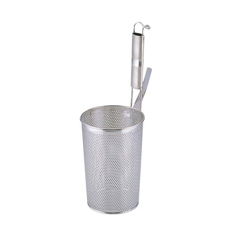 UK18-8パンチング パイプ柄 深型底平煮ざるうどんてぼ 1個（ご注文単位1個）【直送品】