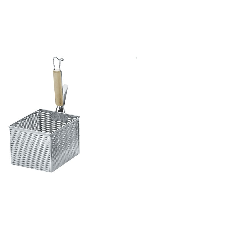 UK18-8パンチング 木柄角型うどん揚げ 1個（ご注文単位1個）【直送品】