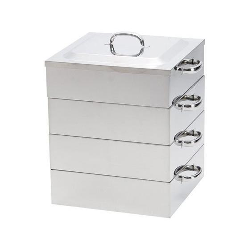 PE 18-8業務用角蒸器 3段30cm 1個（ご注文単位1個）【直送品】