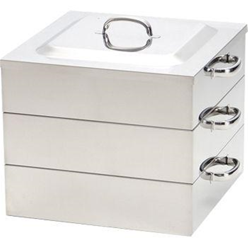 PE 18-8業務用角蒸器 2段 39cm 1個（ご注文単位1個）【直送品】