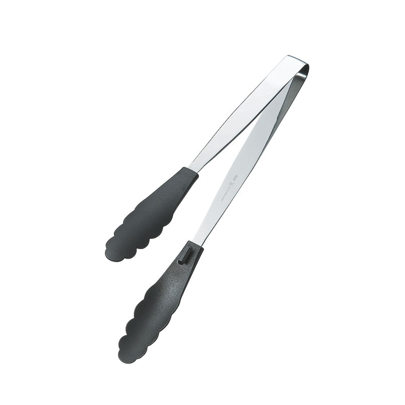 抗菌耐熱ストッパー付マルチトング 235㎜ 黒 1個（ご注文単位1個）【直送品】